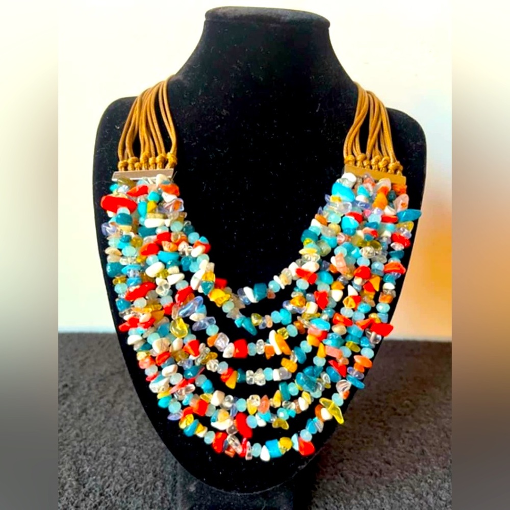 125 – Kenneth Cole, semi precious stone necklace